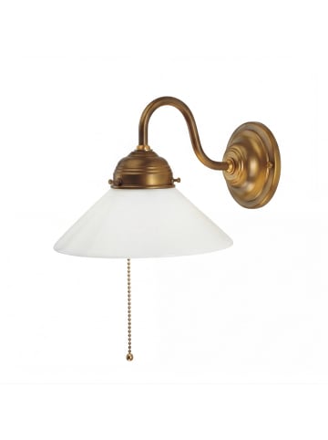 Licht-Erlebnisse Wandlampe (B)20 cm in Berliner Messing Weiß