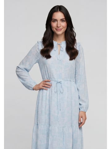 Usha Women Dress in blue offwhite