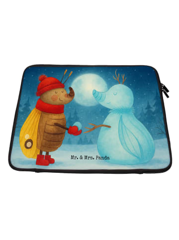 Mr. & Mrs. Panda Laptop Tasche Nachtfalter Schneemann Design ohn... in Weiß