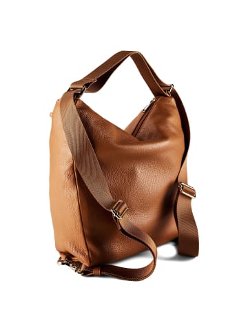 Mandarina Duck Mellow Leather Schultertasche Leder 36 cm in pecan nut