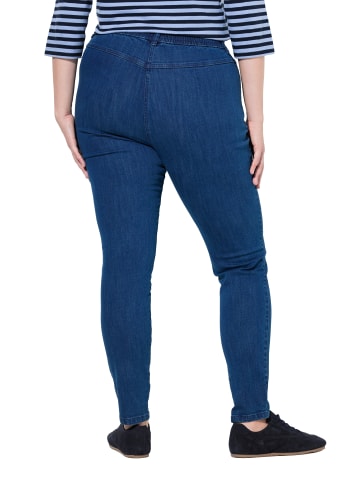 Ulla Popken Jeggings in dark blue denim