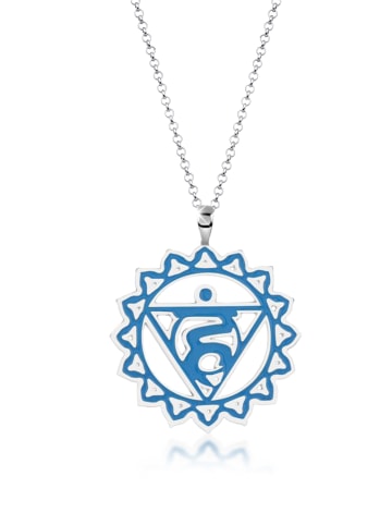 Nenalina Halskette 925 Sterling Silber Chakra in Blau