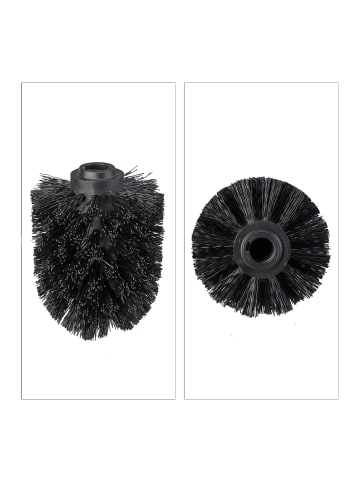 relaxdays 20 x Bürstenkopf in Schwarz - Gewinde Ø 12mm