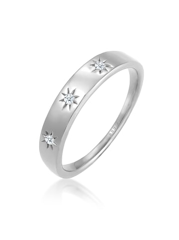Elli DIAMONDS  Ring 585 Weißgold Astro, Stern, Sterne, Verlobungsring in Silber