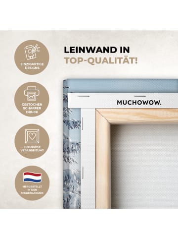 MuchoWow Leinwand bilder Schneelandschaft (BxH)