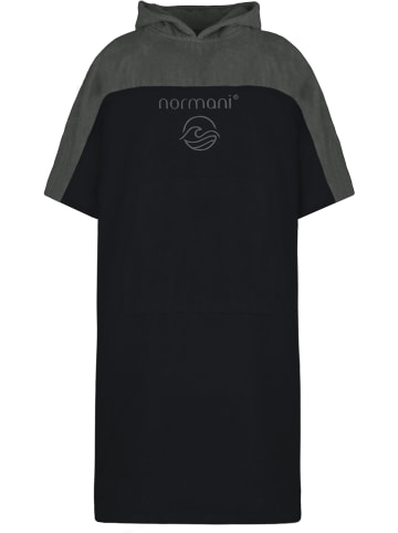 normani Damen Surfer Poncho Kuta in Schwarz
