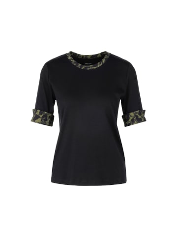MARC CAIN Jersey-Shirt mit Print-Details in Schwarz