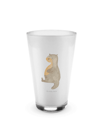 Mr. & Mrs. Panda Wasserglas Otter Bauch ohne Spruch in Transparent