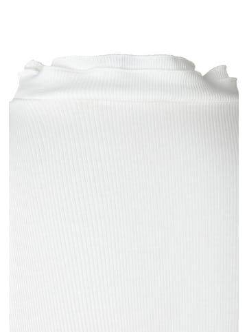 More & More schmales, feminines Rippenshirt in off white