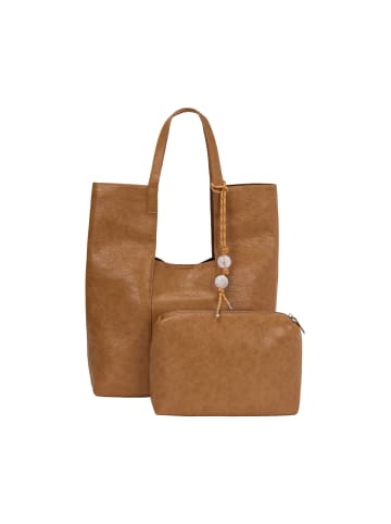 usha WHITE LABEL Women 2-In-1 Tote Bag Set in Coffee