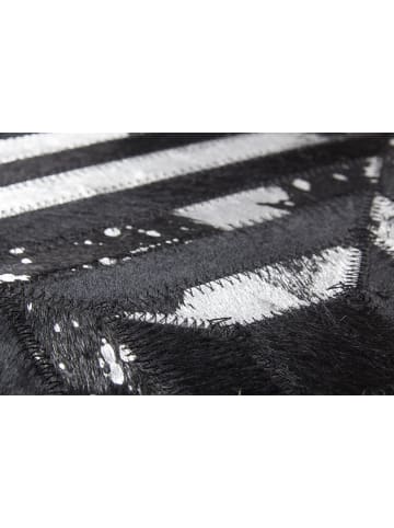 Kayoom Kurzflor Teppich Spark 410 in schwarz - silber - rechteckig