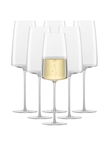 Zwiesel Glas 6er Set Sektgläser leicht & frisch Simplify 407 ml transparent in transparent