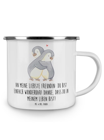 Mr. & Mrs. Panda Kaffeetasse Liebste Freundin mit Spruch in Weiß