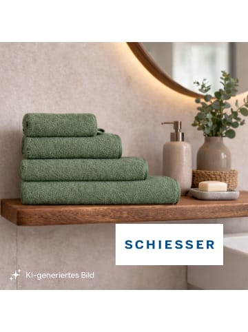 Schiesser Gästetuchset Milano 5-teilig in Dunkelgrün