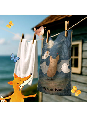 Mr. & Mrs. Panda Gästehandtuch Fledermaus Gespenster Design ohne... in Weiß