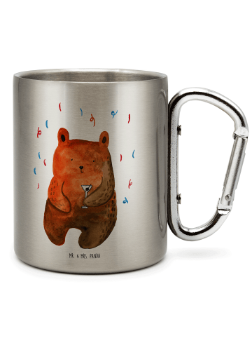 Mr. & Mrs. Panda Tasse Bär Party ohne Spruch in Silber