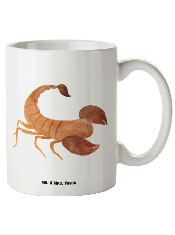 Mr. & Mrs. Panda weisse tasse Sternzeichen Skorpion ohne Spruch in Weiß