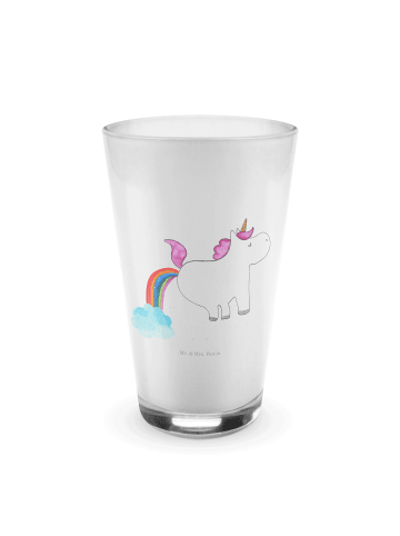Mr. & Mrs. Panda Wasserglas Einhorn Pupsen ohne Spruch in Transparent