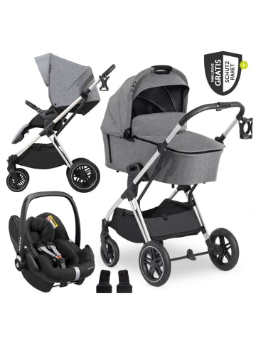 Hauck 3in1 Kinderwagen-Set Vision X Trio Set - in grau