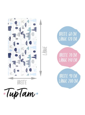 TupTam Baby Kinder Spannbettlaken 2er Pack in blau