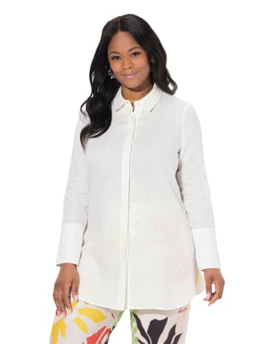 Ulla Popken Hemdbluse in schneeweiß