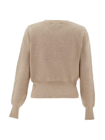 NAEMI Damen Strickpullover in Beige