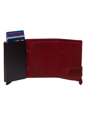 The Chesterfield Brand Portland Kreditkartenetui RFID Schutz Leder 7 cm rot