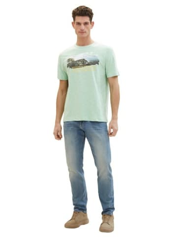 Tom Tailor Print T-Shirt für Herren in Grün