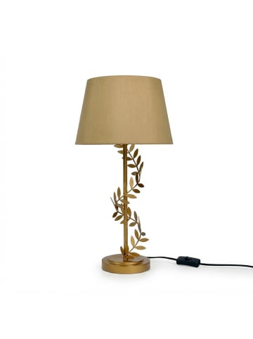 relaxdays Tischlampe in Gold - (H)55 x Ø 27 cm