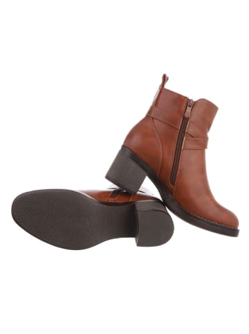 Ital-Design Stiefelette in Camel