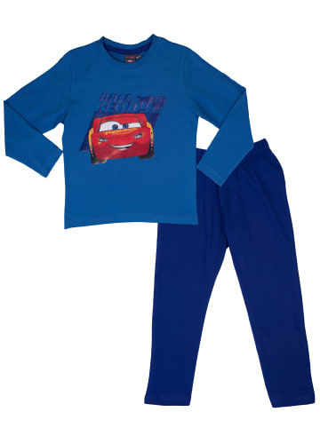 Cars Disney Cars Schlafanzug - Race Ready -   lang in blau