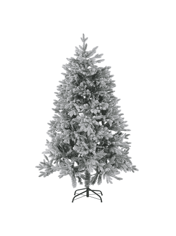 Beliani 2-tlg Weihnachtsbaum FORAKER in Weiß/Grün