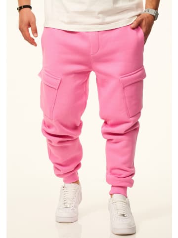 DAILY COTTON Jogginghose - als Cargohose - Lange Trainingshose Sweatpants in Bubble Gum