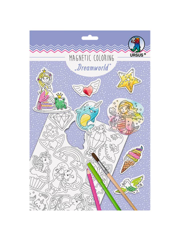 URSUS Magnetic Coloring Dreamworld, A4, 2 Blatt - ab 3 Jahren