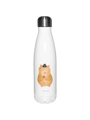 Mr. & Mrs. Panda Wasserflasche Hamster Hut ohne Spruch in Weiß