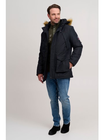 FQ1924 Winterjacke FQAegir 21900086-ME Modische Winterjacke mit Fellimitat-Kragen in Schwarz