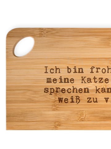 Mr. & Mrs. Panda Servierbrett Ich bin froh, dass... mit Spruch in Braun