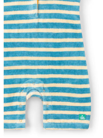 Little Green Radicals Organic Towelling Romper in Blue