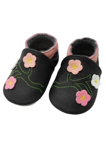 Yalion Baby Krabbelschuhe aus Leder, weiche Lauflernschuhe mit rutschfester Sohle