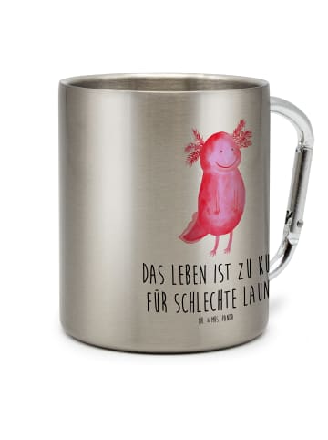 Mr. & Mrs. Panda Kaffeetasse Axolotl Glücklich mit Spruch in Silber