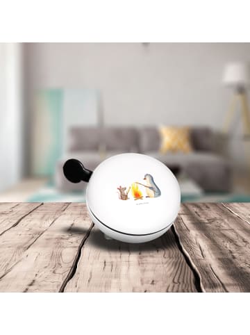 Mr. & Mrs. Panda Fahrradklingel Laut Pinguin Lagerfeuer ohne Spruch in Weiß