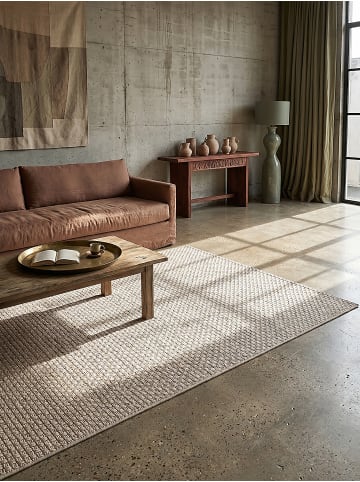 KADIMA DESIGN Läufer Uni flachgewebt pflegeleicht Wohnzimmer Flur Esszimmer Wohnraum in Beige