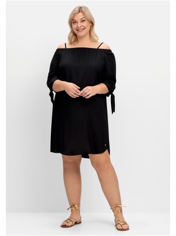 sheego Strandkleid in schwarz