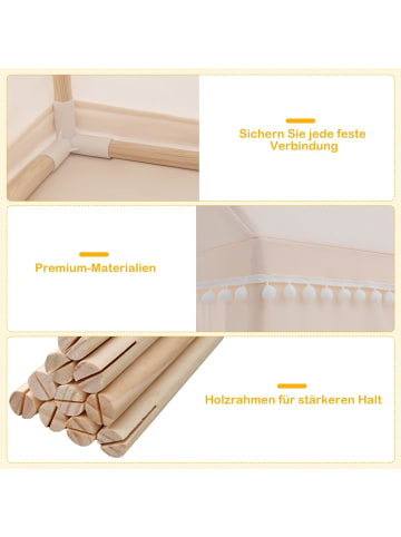 COSTWAY Spielhaus in Beige