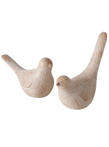 Boltze Deko-Vögel in beige