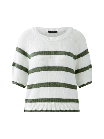 Oui Pullover in white green