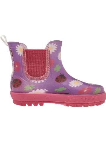 Playshoes Regenstiefel Halbschaft Marienkäfer in flieder