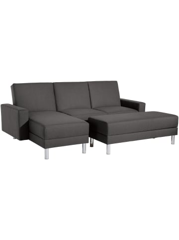 58 aufm Kessel FUNKTIONSSOFA mit Hocker Katryna Flachgewebe anthrazit