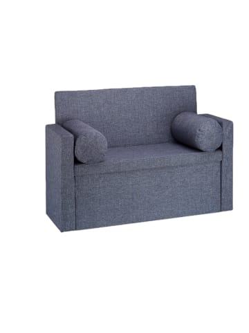 relaxdays Sitzbank in Dunkelgrau - (B)115 x (H)75 x (T)47 cm