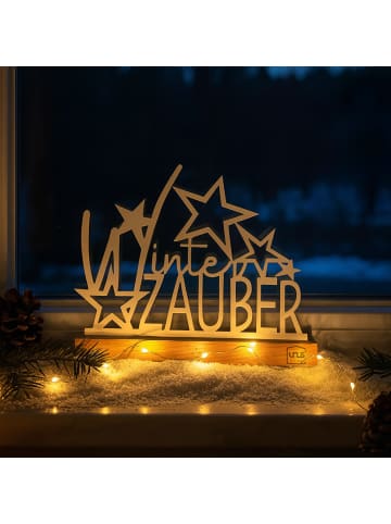 UNUS Aufsteller "Winter Zauber" mit Sternen weiß in Weiß